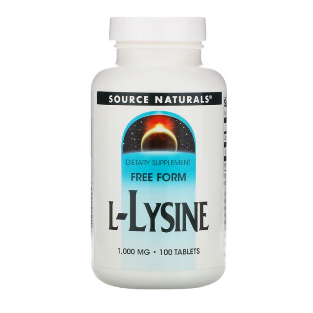 Source Naturals L-Lysine 1,000 mg 100 Tablets