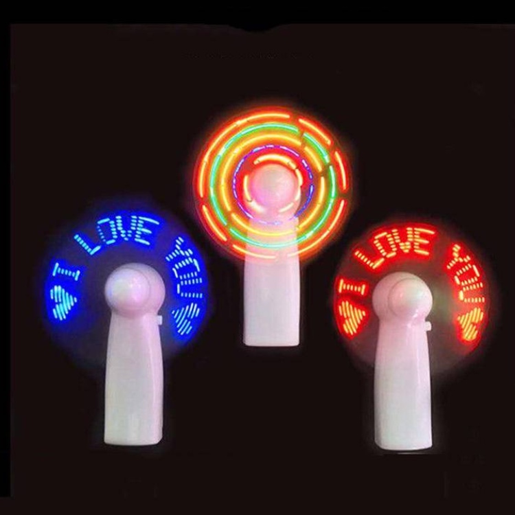 พัดลมระบายความร้อน มีไฟ LED ขนาดเล็ก แบบพกพา ใช้แบตเตอรี่ เหมาะกับของขวัญ สําหรับนักเรียน