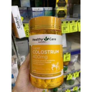 Healthy Care Super Colostrum 400mg 200 Chewable Tablets นมอัดเม็ดเพิ่มความสูงสำหรับเด็ก แบบเคี้ยวนำเข้าจากออสเตรเลีย