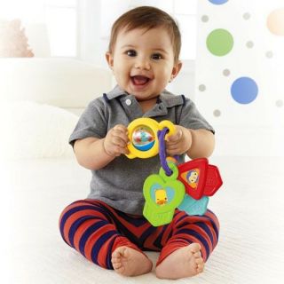 FISHER PRICE (ฟิชเชอร์ไพรซ์) กุญแจปลดล็อคความสนุก SHAPES &amp; COLORS KEYS สำหรับอายุ 6 เดือนขึ้นไป