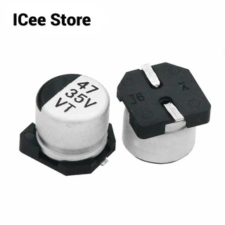 ตัวเก็บประจุอลูมิเนียมไฟฟ้า SMD 25V 35V 10UF 22UF 33UF 47UF 100UF 220UF 330UF 470UF 20 ชิ้น