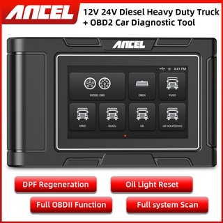 Ancel HD3200 OBD2 เครื่องมือวินิจฉัย Asian Heavy Duty 24V รถบรรทุก 12V รถ 2in1 OBD 2 เครื่องสแกนเนอร์ Full ระบบน้ำมันรีเซ็ตการวินิจฉัยอัตโนมัติเครื่องมือสแกน