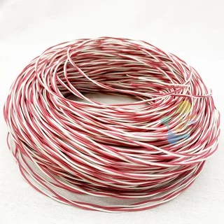 LINK Jumper wire 24AWG (0.5 mm.) 2C UL-0002 (แบ่งขายเป็น m) แดง-ขาว สายจั้มเปอร์ไวร์