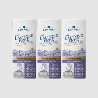 EAST FIELD LACTOSE FREE อีส ฟิลด์ แลคโตสฟรี ปราศจากน้ำตาลแลคโตส UHT / 3 กล่อง 180 มล.