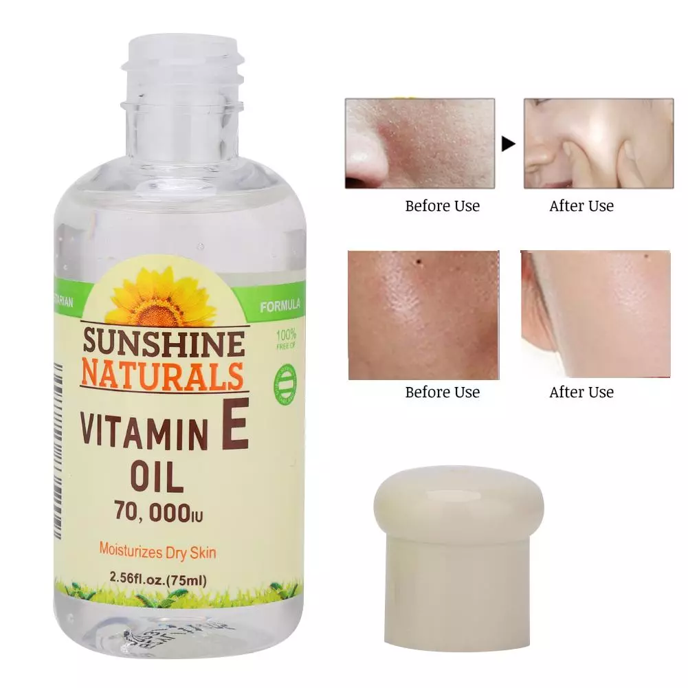 Meyishop [คลังสินค้าพร้อม] Meyishop SuperSale Vitamin E Essence Oil Moisturizing Face Nourishing 75ml (ขวดสีเขียวสำหรับตอนเช้า)