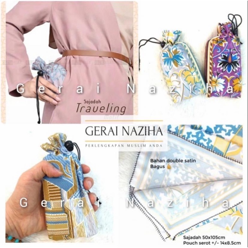 ผ้าปูละหมาดสีพลาสเทลขนาดพกพา/sajadahpocket/Travel Sajadah/Abu Dhabi Aksya Turkey ADB0001