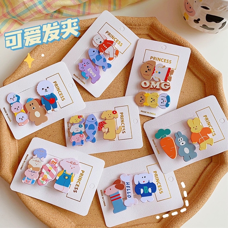 Cute 023 กิ๊บติดผม กิ๊บหนีบผมการ์ตูนน่ารัก 3 ชิ้น/แพ็ค
