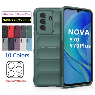 เคสซิลิโคนนิ่ม ป้องกันกล้อง กันกระแทก สําหรับ Huawei Nova Y70 Novay70 Y70Plus Enjoy50