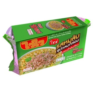 ไวไว บะหมี่ รสหมูสับ แพ็ค 10 ซอง
