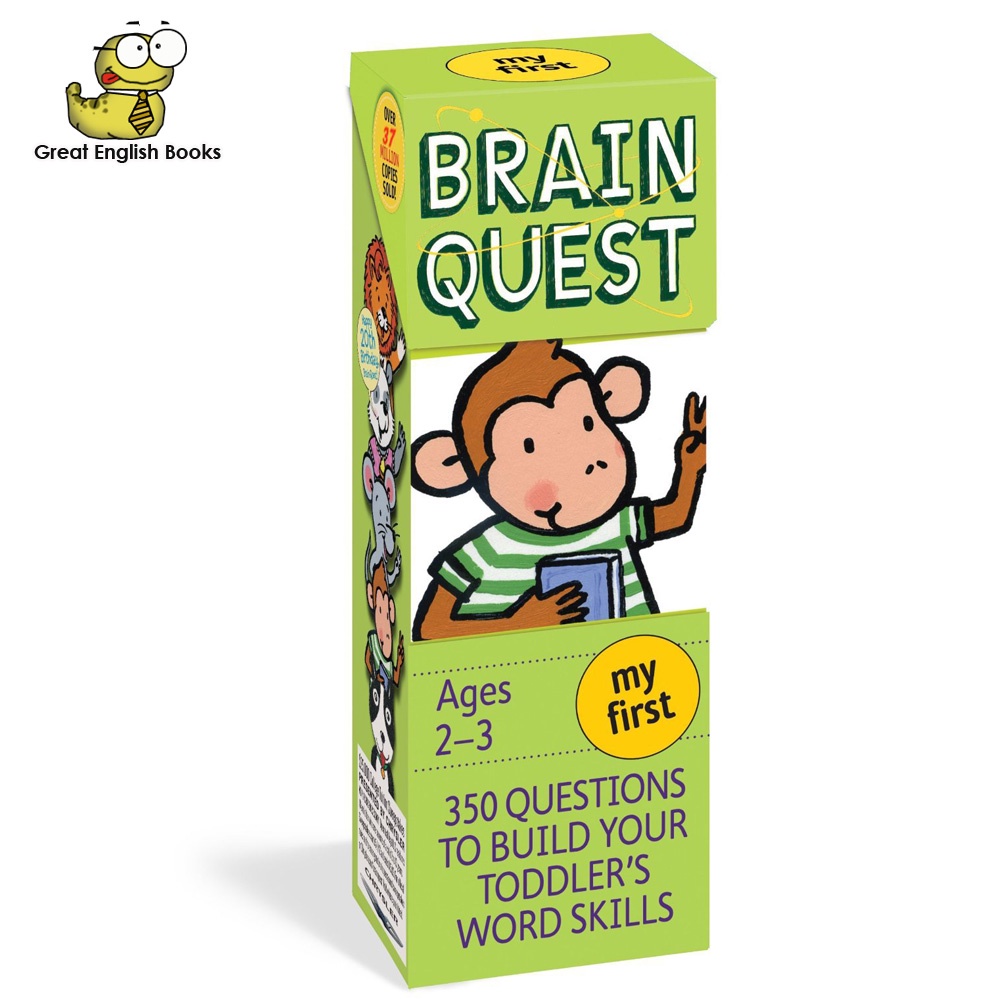 (ใช้โค้ดรับcoinคืน10%ได้) พร้อมส่ง My First Brain Quest Q&A Cards Ages 2-3 กล่องเขียว : 350 Questions