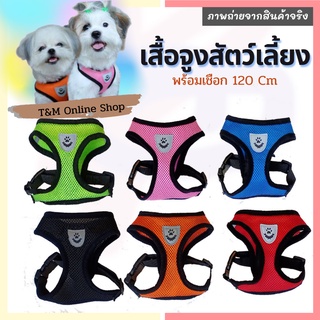 ราคาพร้อมส่งในไทย  เสื้อจูงสุนัข เสื้อจูงแมว  สายจูง  สายรัดอก เสื้อจูงสัตว์เลี้ยง