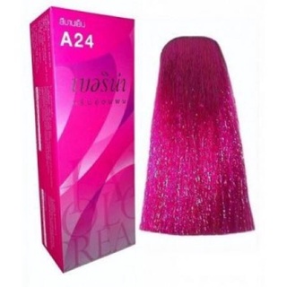 Berina A24 เบอริน่า สีบานเย็น ครีมเปลี่ยนสีผม 60 ML.1 กล่อง