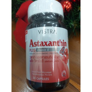 VISTRA Astaxanthin 4mg Plus Vitamin E 30 Capsules