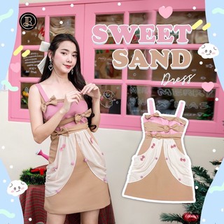 BLT BRAND การันตีเสื้อผ้าแบรนด์แท้ Sweet Sand minidress  มินิเดรส สายเดี่ยวสีน้ำตาล