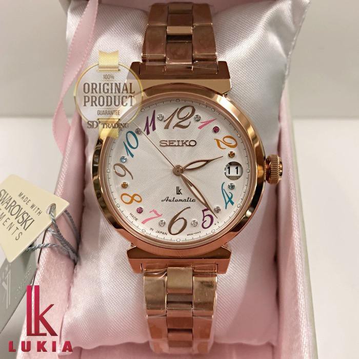 SEIKO LUKIA Automatic Ladies Watch สี Pinkgold สายสแตนเลส รุ่น SRP866J1