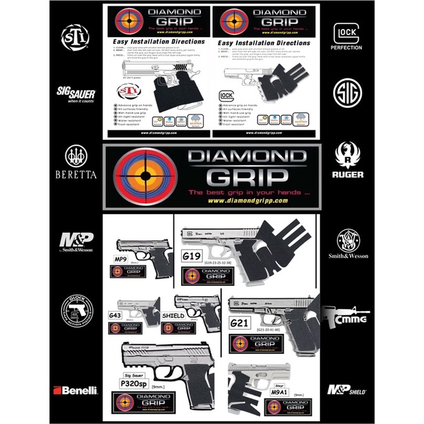 สติ้กเกอร์กันลื่น Stock-Grip set 3 pcs. แบบเนื้อยางหนึบๆ ติดแน่นพร้อมลุยทุกสถานการณ์