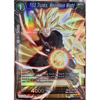 [ของแท้] SS3 Trunks, Marvelous Might (C) BT12-134 การ์ดดราก้อนบอล Dragon Ball Super Card Game