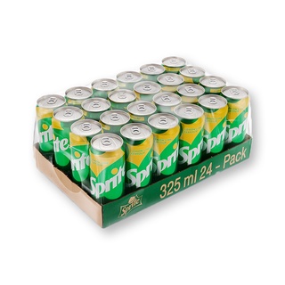 สไปร์ท กลิ่นเลมอนไลม์ 325ml ยกแพ็ค 24กระป๋อง น้ำอัดลม สไปรท์ SPRITE LEMON-LIME