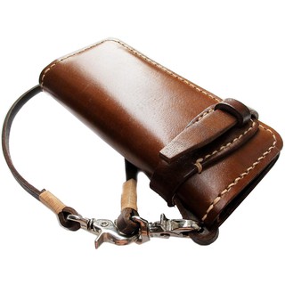 Good Leather Cool genuine Cowhide Leather กระเป๋าทรงยาว Brown Vintage Very Good Genuine Cowhide Clutch Long Wallet