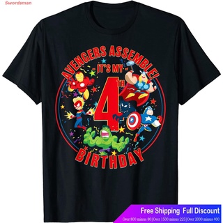 Swordsman Marvelเสื้อยืดยอดนิยม Marvel Avengers Assemble Its My 4th Birthday T-Shirt Marvel Popular T-shirts_Jw