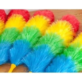 ไม้ปัดฝุ่น ไม้ขนไก่สีๆ ไม้ขนไก่เชือกฟาง สีรุ้ง ที่ปัดฝุ่น 61 cm