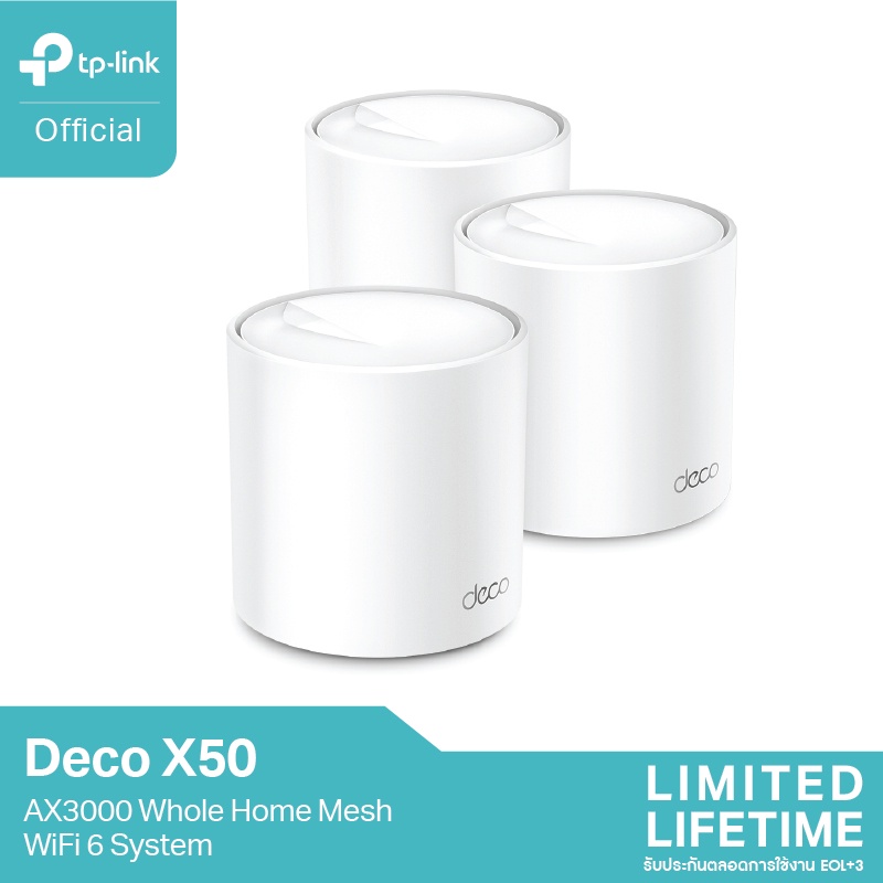 ฟรี บัตรกำนัล1000 รูป 2] TP-Link Deco X50 AX3000 Whole Home Mesh WiFi 6  System ใน 1 กล่องมี 1, 2 หรือ 3 เครื่อง (สามารถเลือกซื้อได้)  การรับประกันตลอดอายุการใช้งาน (EOL+3) | Shopee Thailand