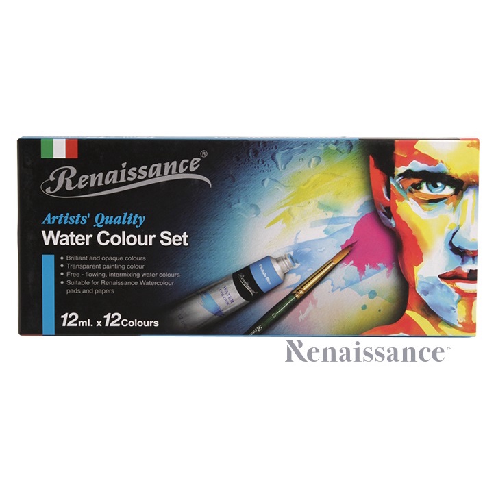 (KTS)ชุดสีน้ำ Renaissance Water Colour Set 12สี 12ml