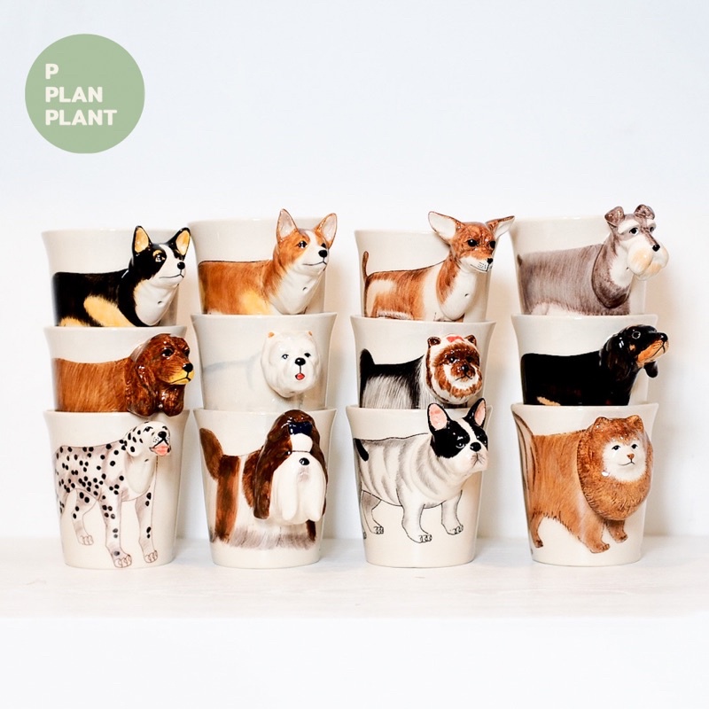 Dog Mug : แก้วมัค แก้วรูปหมา แก้วกาแฟ ของแต่งบ้าน เซรามิค **กรุงเทพมีส่งด่วน!**