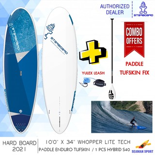 STARBOARD-HARD BOARD 100" X 34" รุ่น WHOPPER LITE TECH -ซัพบอร์ด-กระดานยืนพาย+ไม้พายสตาร์บอร์ดท่อนเดียว+สายรัดข้อเท้า