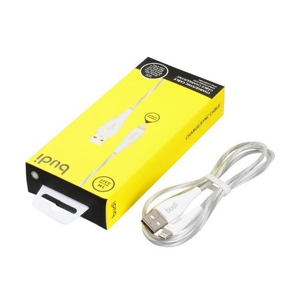 Budi M8J010L 1.0m สาย Lightning ทนทาน iPhone XS MAX XR X 8 7 6S 6 Plus 5S 5 SE