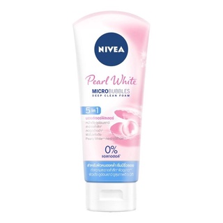 Nivea Pearl White Micro Bubbles Deep Clean Foam 100g. โฟมล้างหน้า นีเวีย เพิร์ล ไวท์ 100กรัม (1pcs)