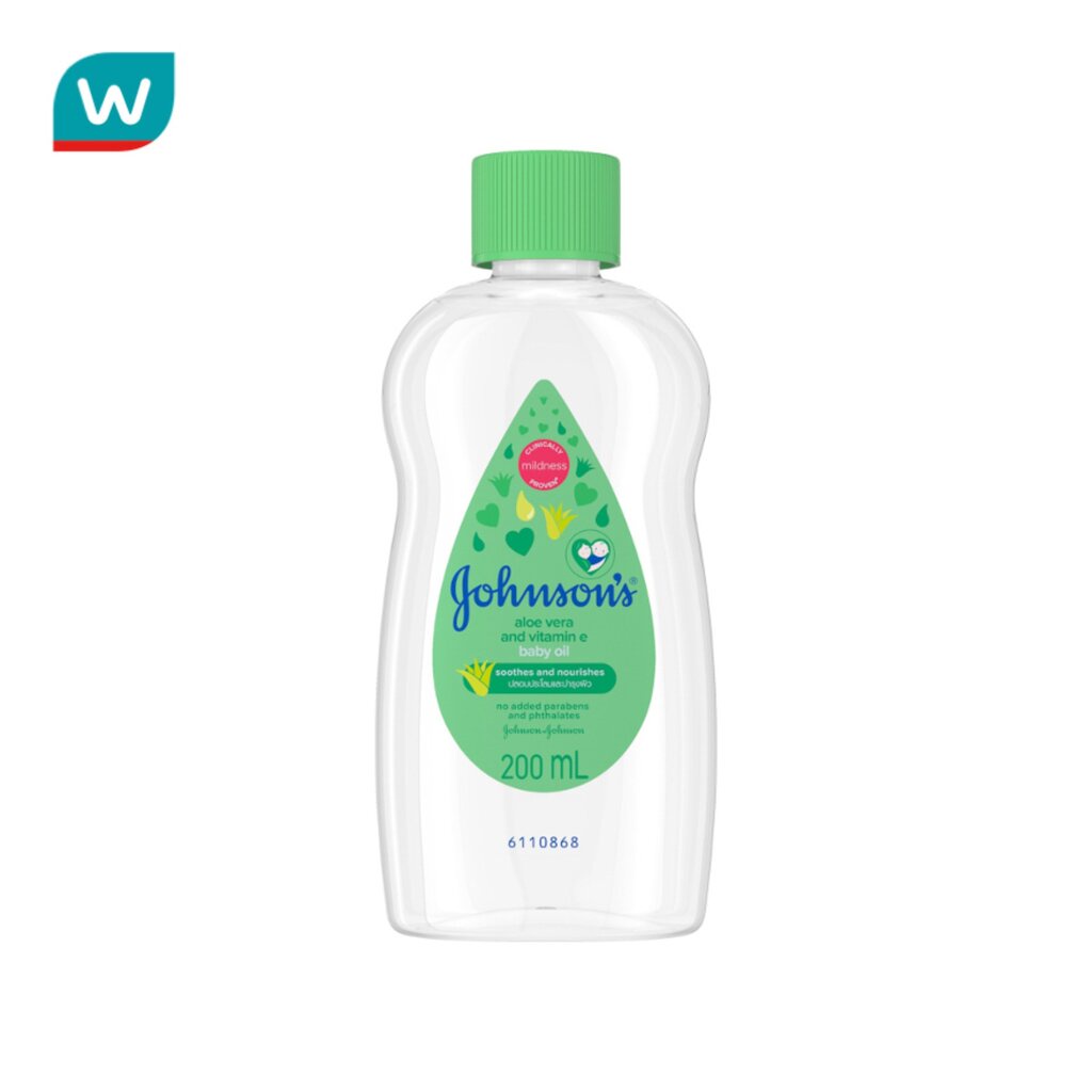 Johnson's จอห์นสัน เบบี้ ออยล์ อโลเวลา แอนด์ วิตามินอี 200 มล.