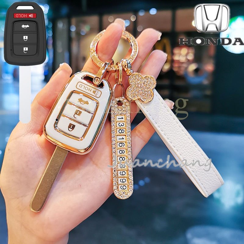 เคสกุญแจรีโมทรถยนต์ TPU อุปกรณ์เสริม สําหรับ  Honda Mobilio Accord CIVIC CRV JAZZ HR-V HRV FIT XRV VEZEL CITY JAZZ CIVIC HRV FRV ราคา ถูกที่สุด ดีลบีเคเค แกลเลอรีภาพที่ 4