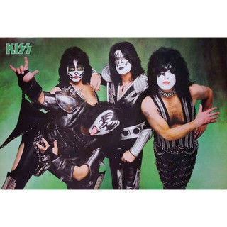 โปสเตอร์ รูปถ่าย วง ดนตรี เฮฟวีเมทัล KISS (1973-Now) POSTER 24”x35” Inch American Heavy Metal Hard Rock Band V6