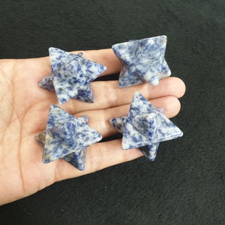 หินเมอร์คาบา(Merkaba)เมอร์คะบา เมอร์คะบาห์หินโซดาไลท์ โซดาไลต์ (Sodalite)ชิ้นละ600 ขนาดด้านละ 3.4 ซม.