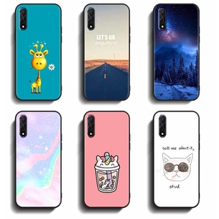 Softcase VIVO 1907 S1 Anticrack เคสคุณภาพสูง TPU ฝาครอบป้องกันเต็มรูปแบบ ซิลิโคนยาง สีดํา เคส