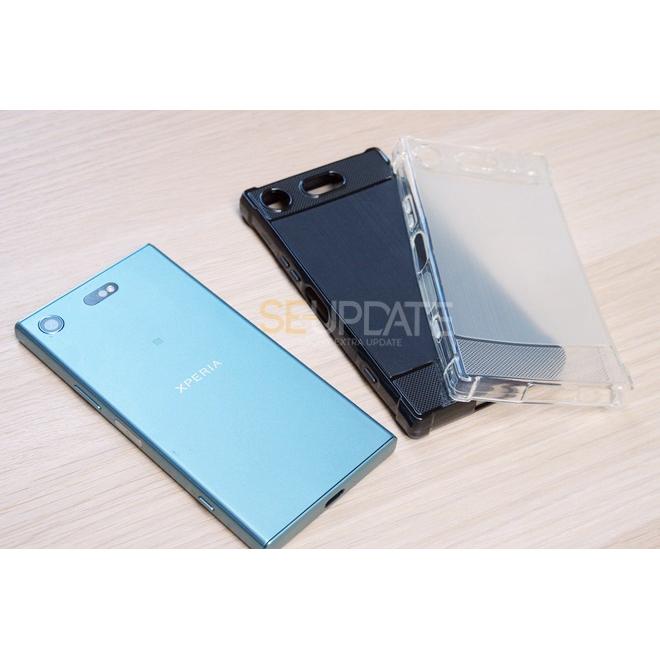 เคส สำหรับ Sony Xperia XZ1 Compact TPU Streamline Aluminium Brush Style