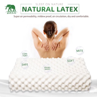 【บลูไดมอนด์】Thailand Pure Natural Latex Pillow Remedial Neck Protect Vertebrae Health Care Orthopedic Pillow  Natural Ch