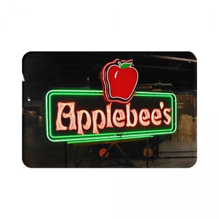 Applebees Logo (2) พรมเช็ดเท้า กันลื่น ผ้าสักหลาด ดูดซับน้ํา แห้งเร็ว สําหรับห้องน้ํา 16x24 นิ้ว พร้อมส่ง