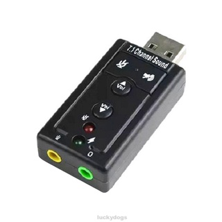 Practical Stereo Portable Recording LED Indicator Computer PC 7.1 Channel Speaker Earphone External USB Sound Card