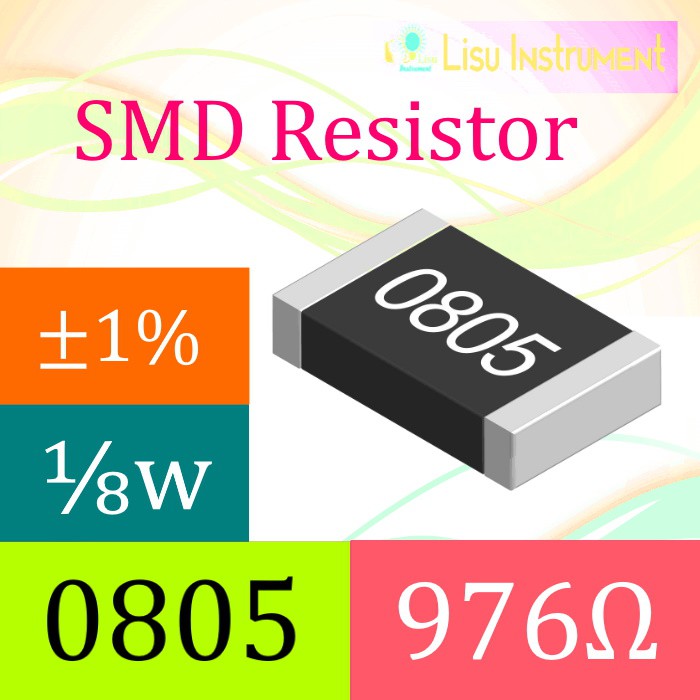 976R 0805 ±1% 0.125W ชิปตัวต้านทานพื้นผิว Mount 9760 976Ω 976 โอห์ม