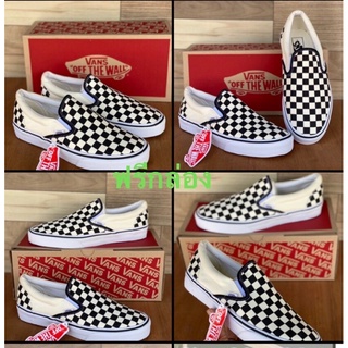 👟👞VANS ตารางครีม(พร้อมกล่อง)📦รองเท้าผ้าใบผู้ชายผู้หญิงมีใส่36ถึง45ค่ะ