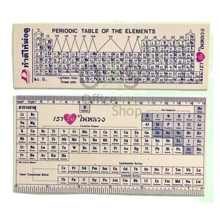 Ruler with periodic and multiplication table ไม้บรรทัด โปรแท็คเตอร์ ตารางธาตุ และ สูตรคูณ