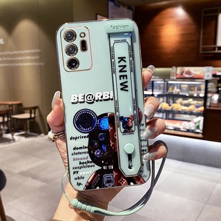 [พร้อมส่ง] เคสโทรศัพท์มือถือ กันกระแทก พร้อมสายคล้องข้อมือ หรูหรา สําหรับ Samsung Galaxy Note20 Note20 Ultra Note10 Note10+