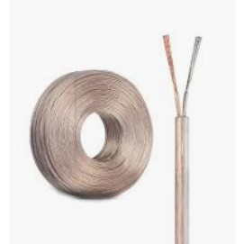สายไฟใส สำหรับงานนีออนเฟล๊ค 10 เมตร Transparent cable Dc Wire 10M.( มัดละ 10 กับ 20  เมตร)