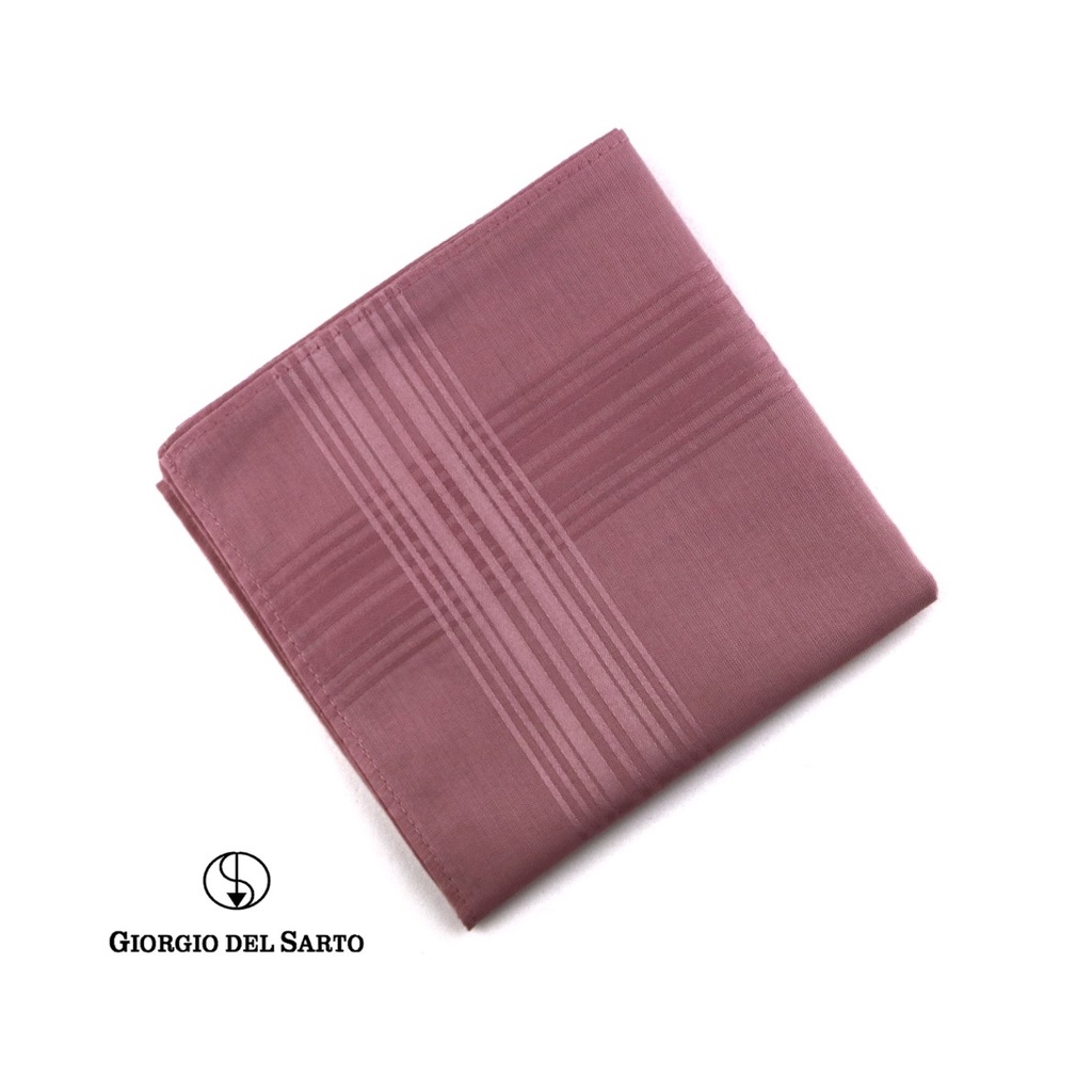 GIORGIO DEL SARTO Handkerchief Red L ผ้าเช็ดหน้า 100% Cotton