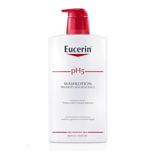 Eucerin pH5 Skin-Protection Wash Lotion ยูเซอรีน พีเอช5 วอชโลชั่น ครีมอาบน้ำ สำหรับผิวแห้ง 1000ml.