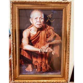 ภาพ หลวงพ่อคูณ ปริสุทโธ วัดบ้านไร่ ใส่กรอบ 5x7 นิ้ว มีขาตั้งเเละที่แขวน