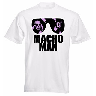 macho man randy savage เสื้อยืดลําลองสําหรับผู้ชายผ้าฝ้าย 100% แขนสั้นพิมพ์ลาย