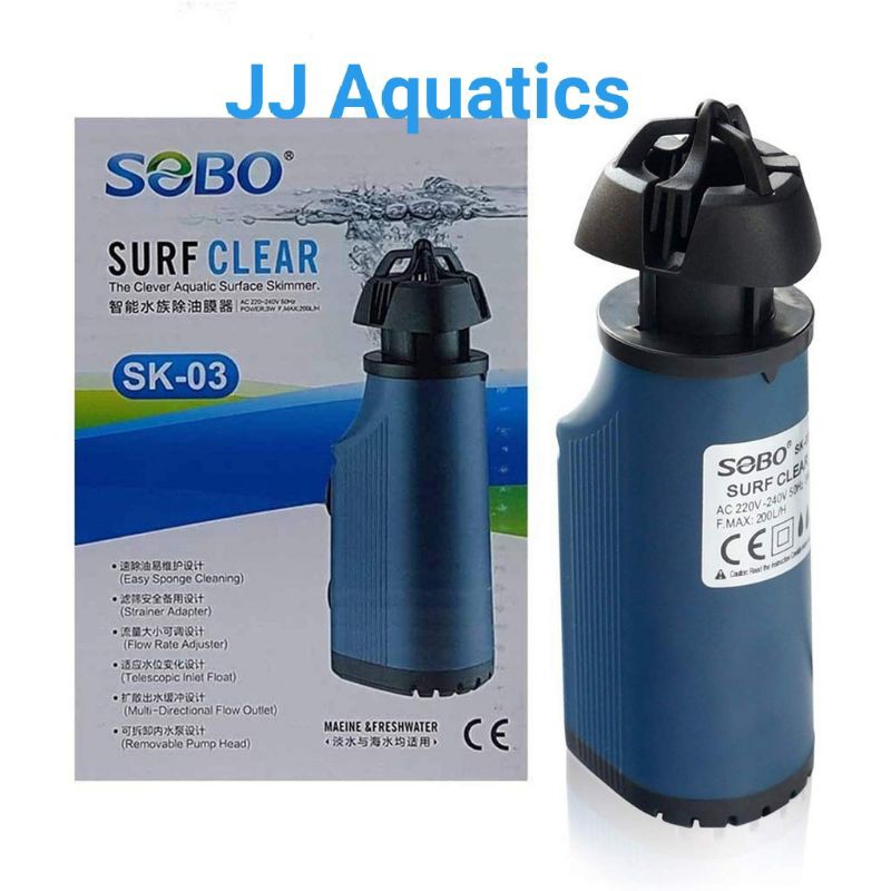 Skimmer SK03 Surf Clear Aquarium Fish Tank Surface Skimmer Penapis Miyak กรองน้ํามัน SK 03